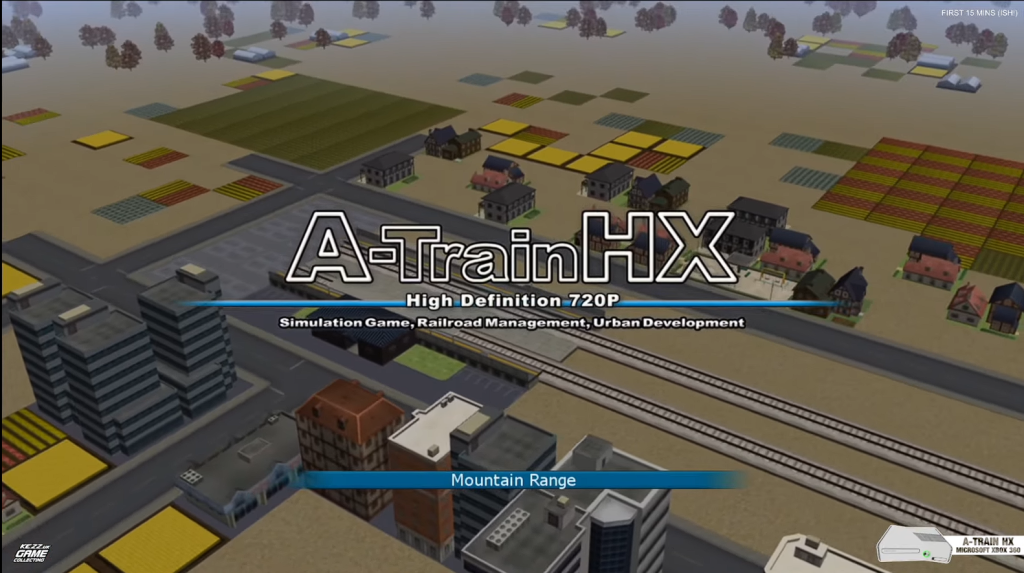 When starting a new game an opening screen of A-Train HX High Definition 720p