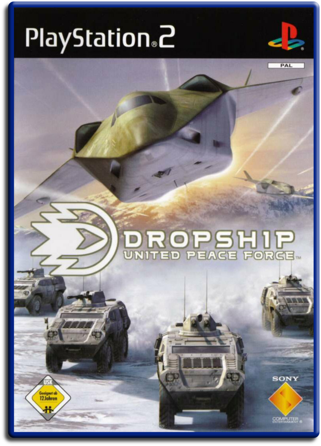 Dropship United Peace Force for the PlayStation 2 front cover artwork