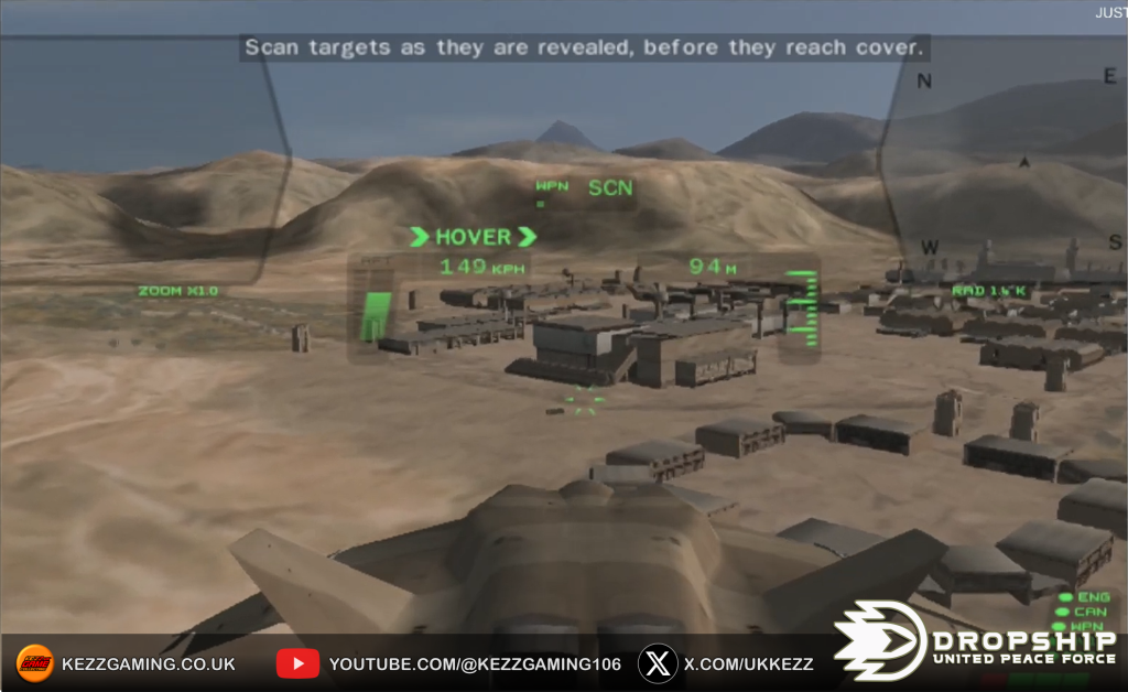 Dropship United Peace Force - Gameplay on the PS2, attacking ground forces using dropship with VTOL