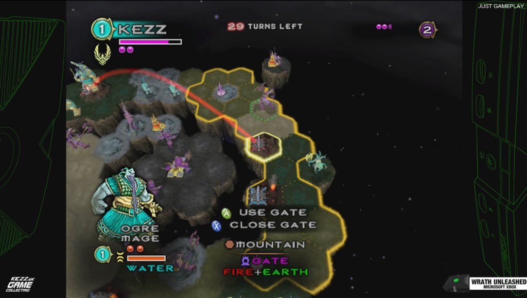 Wrath Unleashed on the OG Xbox, the Turn phase of the game