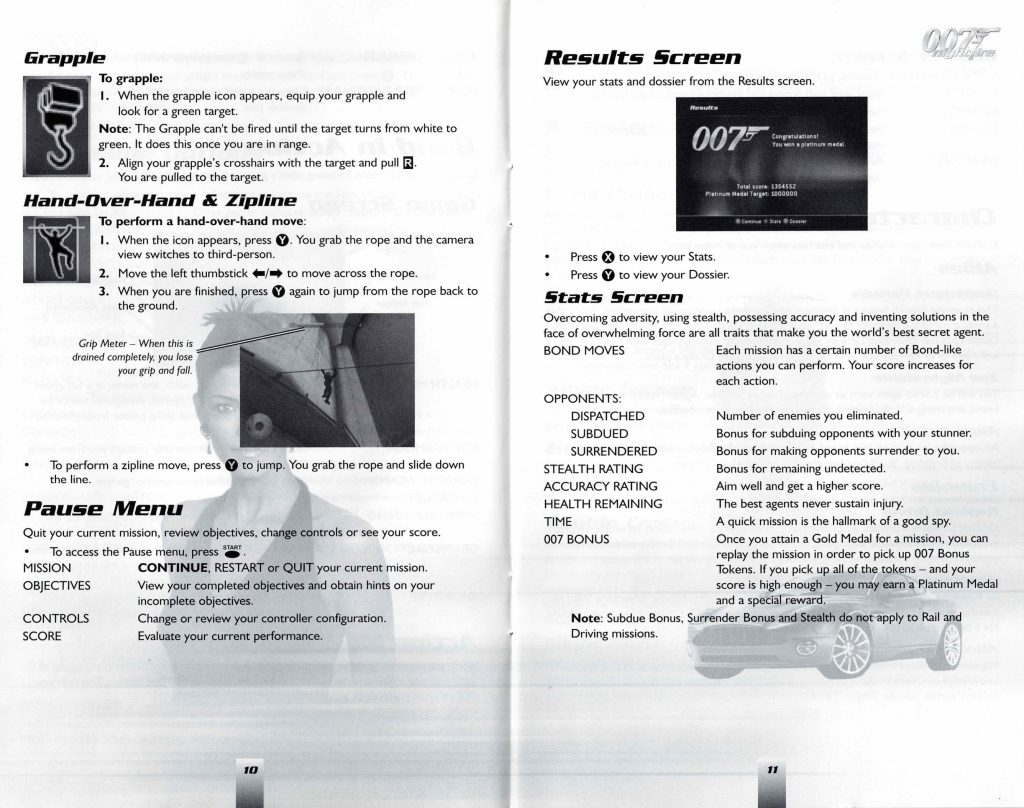 007 Nightfire Xbox Original Enviro-Mods, AI Bots and saving system from original PAL instruction manual