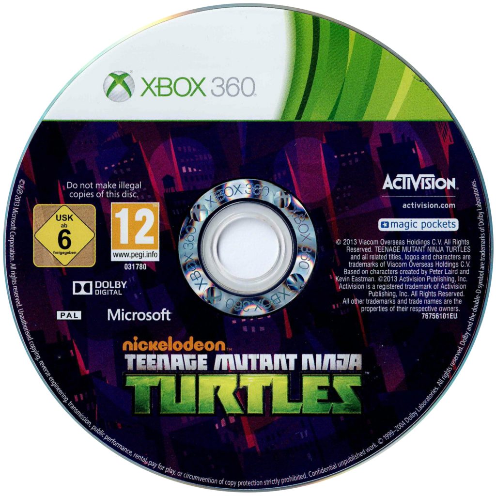 Nickelodeon Teenage Mutant Ninja Turtles Disc scan high resolution scan jpg format
